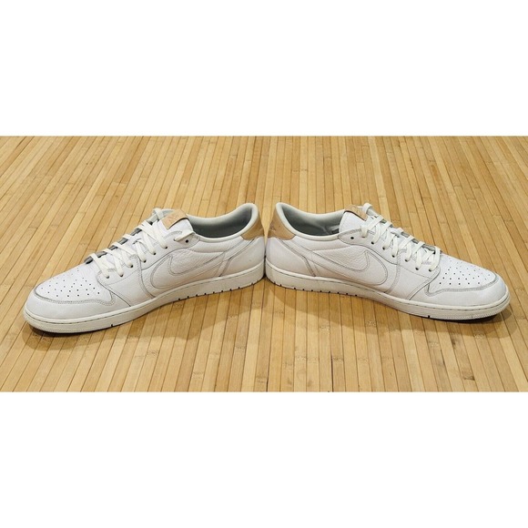 2017 Air Jordan 1 Retro Low OG ‘Premium White Tan’ Size 18 Used No Box VTG Rare main image 9
